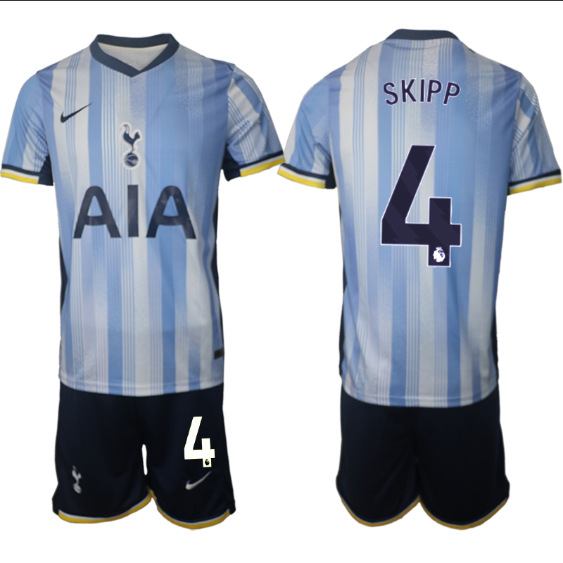 Men 2024-2025 Club Tottenham away Blue #4 Soccer Jersey